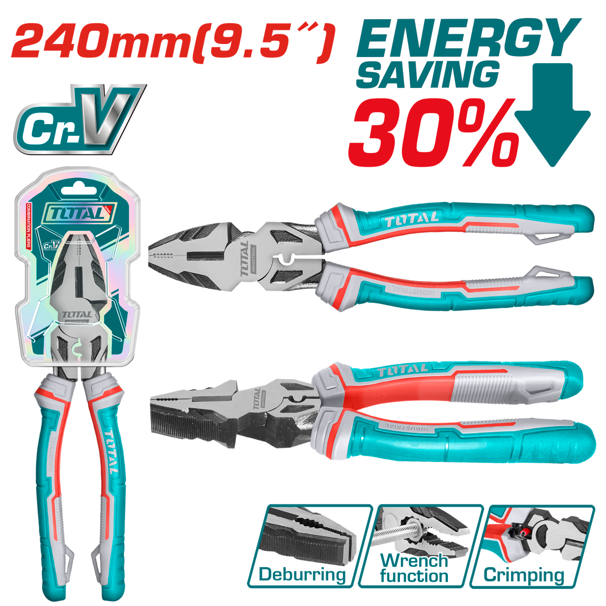 9.5" High Leverage Combination Pliers