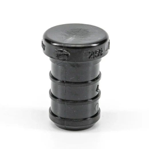 24PK Pex Poly Plugs Barb to Barb 3/4in - Black