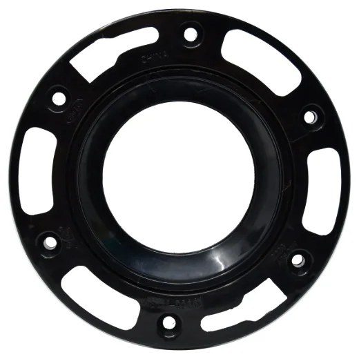 ABS Floor Flange Adj. 4in x 3in - Black
