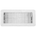 Floor Register Steel 4 x 10in - White