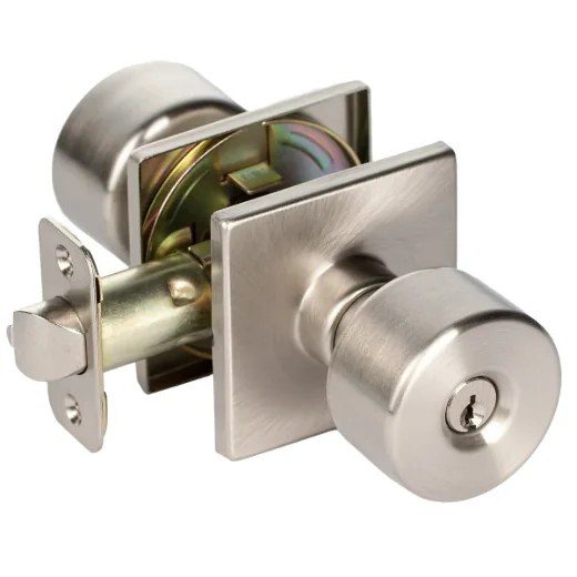 Door Lock Knob Entry Cove - Satin Nickel