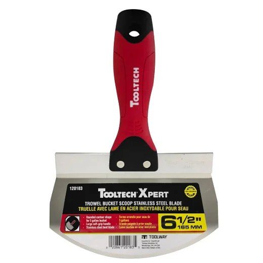 Trowel Bucket Scoop 6-1/2in (165 mm) SS Blade Soft Handle