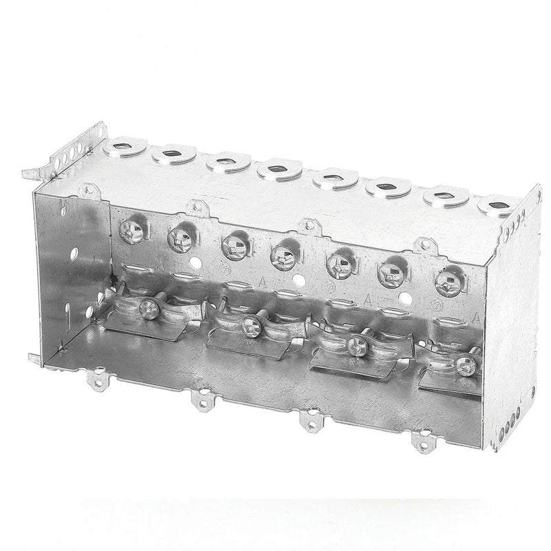 3 x 7-3/8 x 2-1/2 D. Four Gang 50 Cu.inch Rectangle Steel Device Box 2104 LLE 4-Gang Box