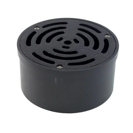 ABS Utility Floor Drain Black Grid - 3in