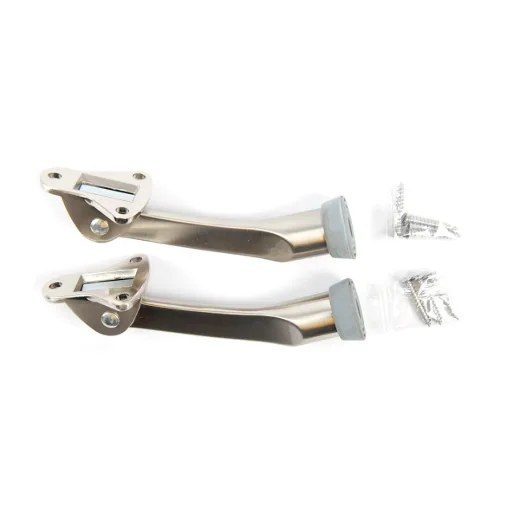 2PK Kickdown Door Stop Zinc Alloy - Satin Nickel