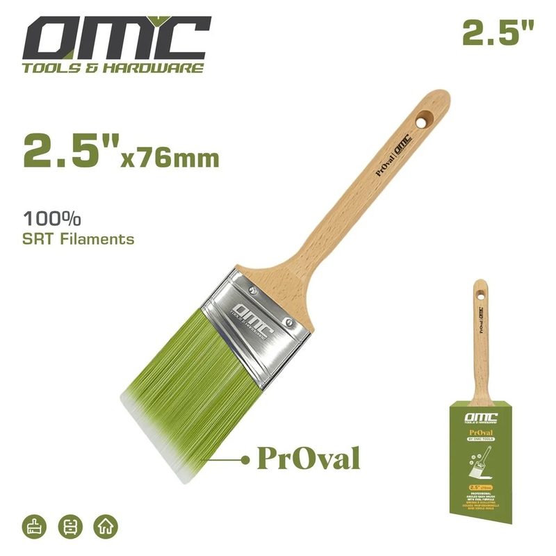 2.5" Professional Angled Sash Brush with Oval