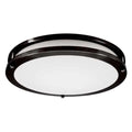 Flush Mount 15W 1200lm 5CCT - 12in, Black