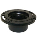 ABS Floor Flange Adj. with Molded in Test Cap 4in x 3in - Black