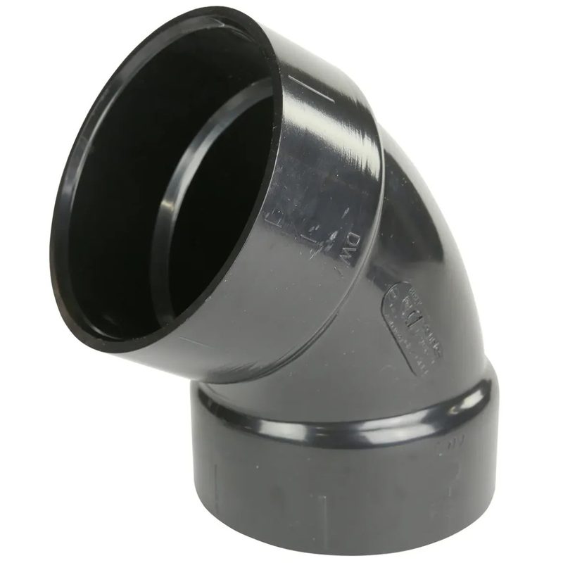 ABS Elbow 60 x 4in (HxH) - Black