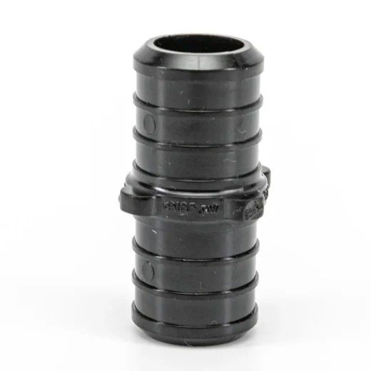 24PK Pex Poly Coupling Barb to Barb 3/4in - Black