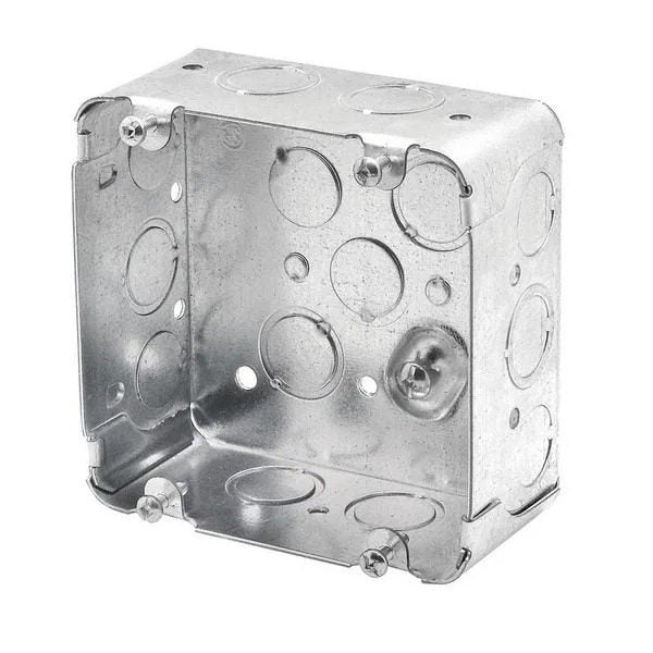 4-11/16 x 2-1/8 D. 42 Cu.inch Square Steel Box 72171-K Stove Metal Box