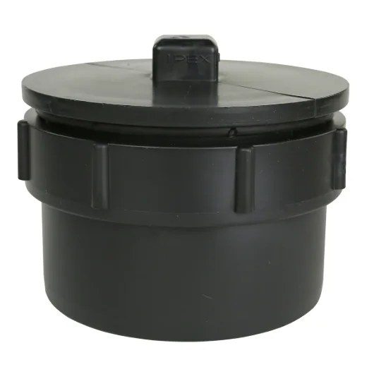 ABS Cleanout with Plug 4in - Black
