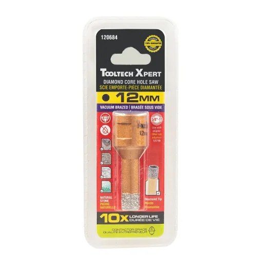 Diamond Core Hole Saw Bit 1/2in (12 mm) Thread 5/8-11