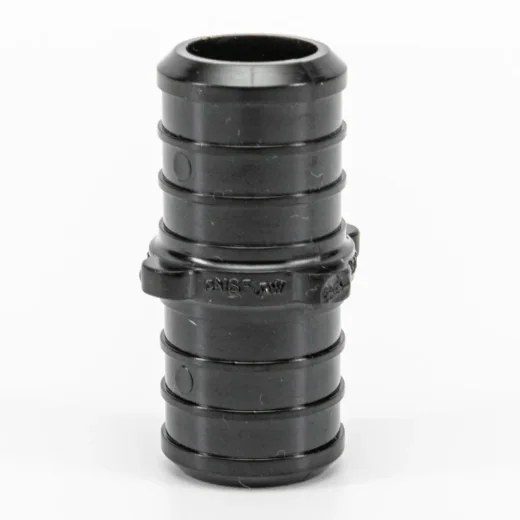 Pex Poly Coupling Barb to Barb 1/2in - Black