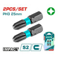 2PCS PH3 x 1" Impact Screwdriver Bits Set