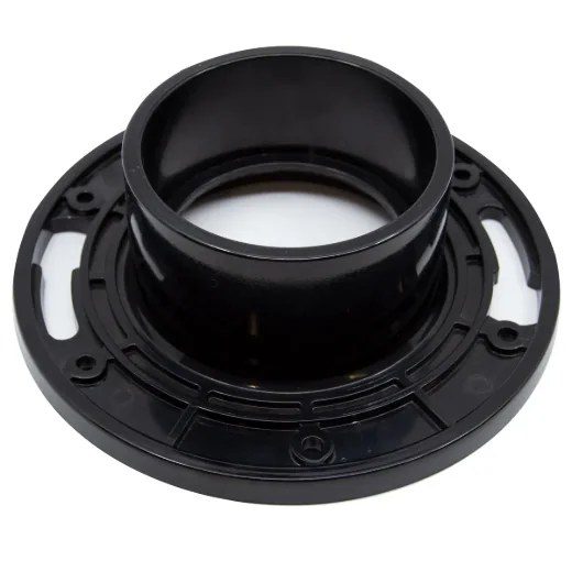 ABS Floor Flange 4in x 3in - Black