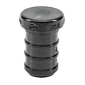 Pex Poly Plugs Barb to Barb 1/2in - Black
