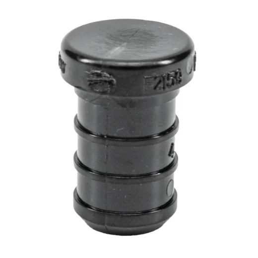 Pex Poly Plugs Barb to Barb 1/2in - Black