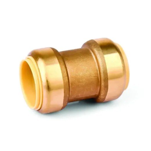 Push-fit Brass Coupling 3/4 x 3/4in Lead-free