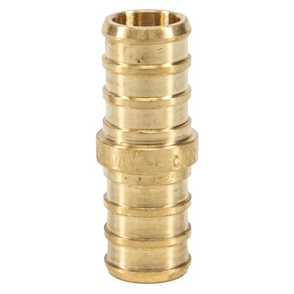 24PK Pex Brass Coupling Barb to Barb 3/4in Lead-free