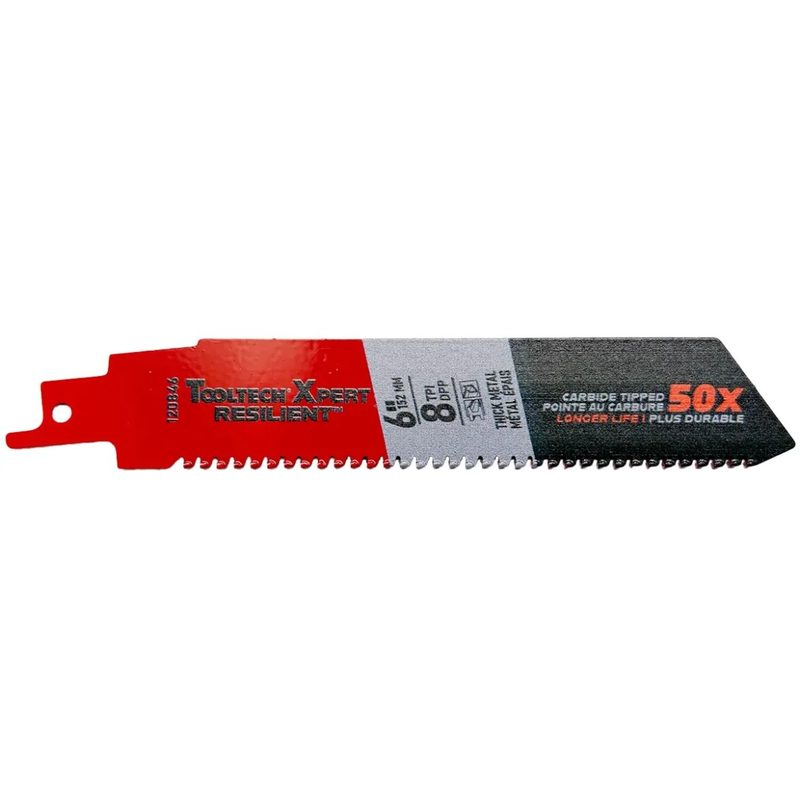 Reciprocating Saw Blade CT 6in 8TPI for Thick and Extreme Metal Cutting