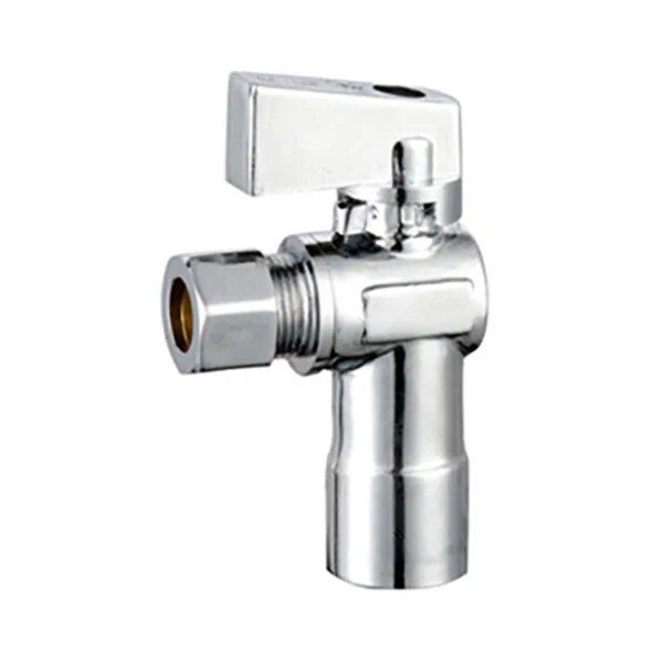 Quarter Turn Angle Stop Valve - 1/2" Solder x 3/8" OD Comp
