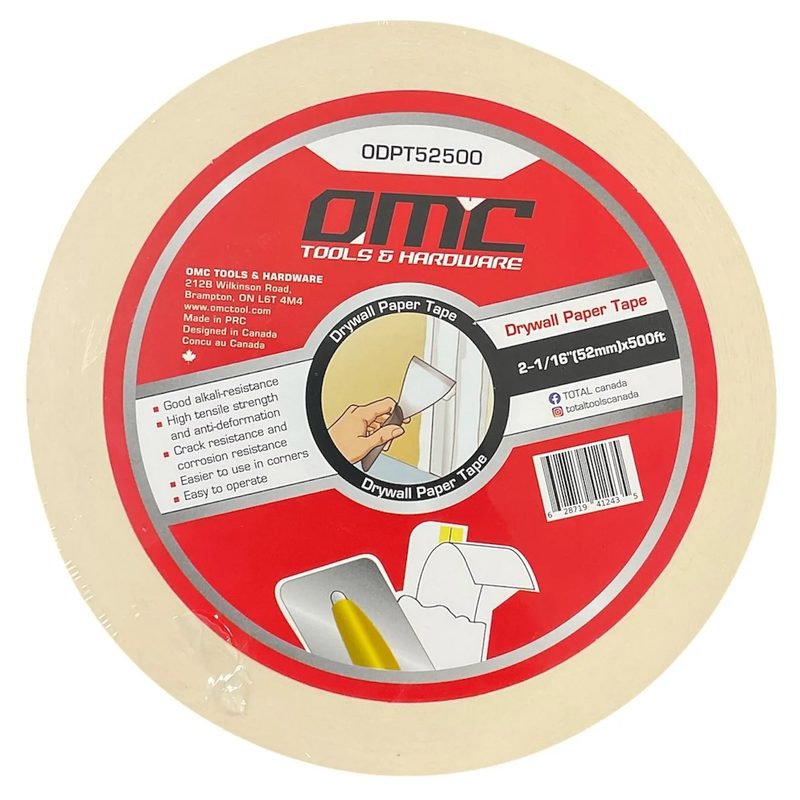 2-1/16"(52 mm)x500ft Drywall Paper Tape