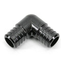 24PK Pex Poly 90° Elbow Barb to Barb 3/4 x 3/4in - Black
