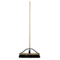 Push Broom 18in Indoor/outdoor with Braced Handle Hard Bristle