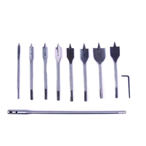 10 pc Drill Bits Wood Boring 12in Set