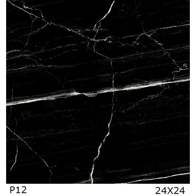 Nero Marquina 24" x 24" Polished