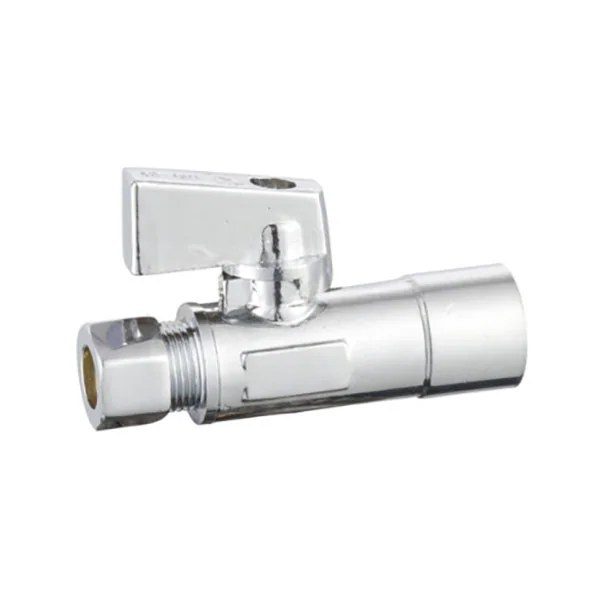 Quarter Turn Straight Stop Valve - 1/2" Solder x 3/8" OD Comp