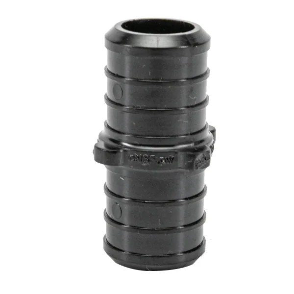 24PK Pex Poly Coupling Barb to Barb 1/2in - Black